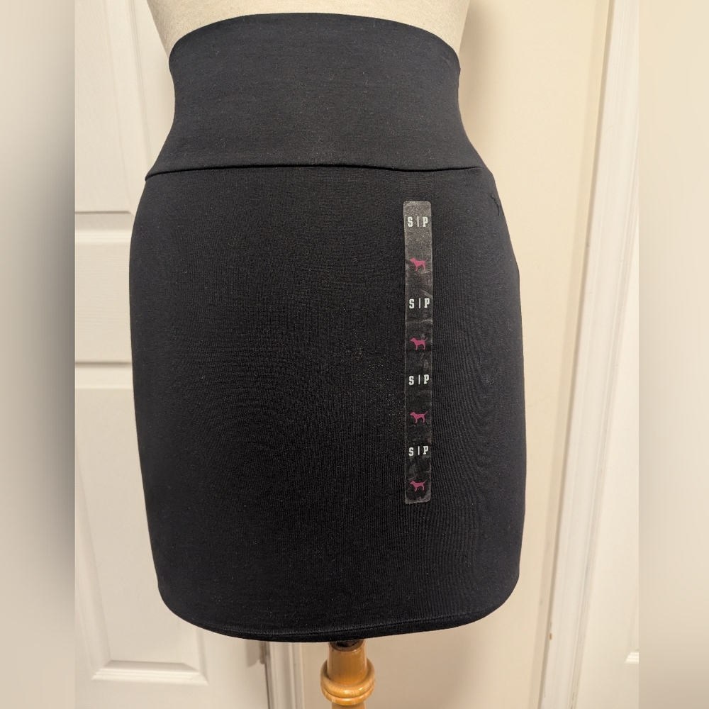 PINK Victoria's Secret Black High-Waist Pencil Skirt